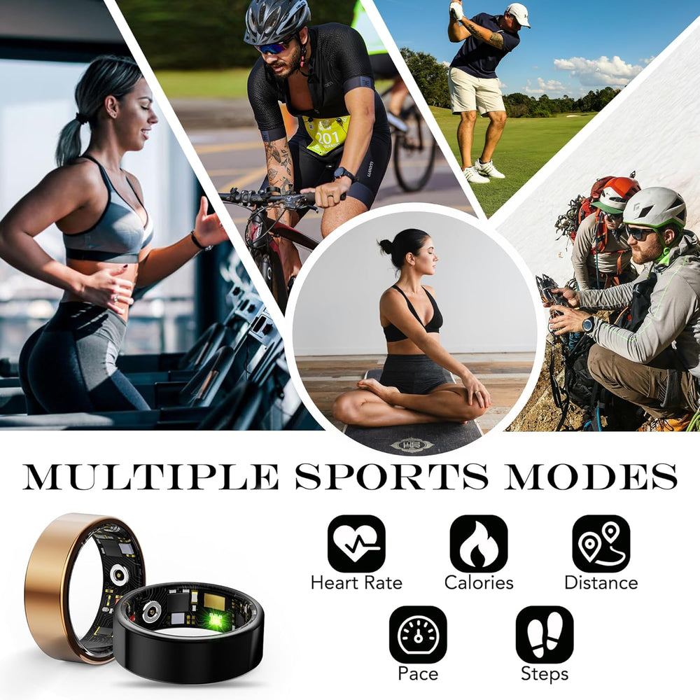 Smart Health Ring Fitness Tracker for Men Women, Rose Gold 8